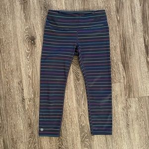 Athleta striped Capri leggings